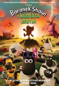 Plakat filmu "Baranek Shaun i kudłata bestia"